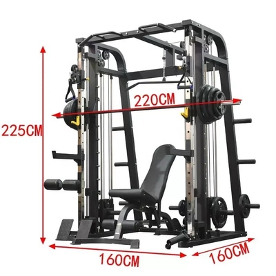 Fitnessstudio-Ausrüstung Krafttraining Beinpresse Aufziehbar Multifunktionelle Smith-Maschine