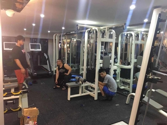 8 Stationen Multi Gym Ausrüstung Kabel Stromträger für Stahlrohr Q235 Krafttraining