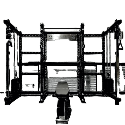 Multifunktions-Smith- und Squat-Rack für Gymnastikübungen mit verstellbarer Gewichtswahl