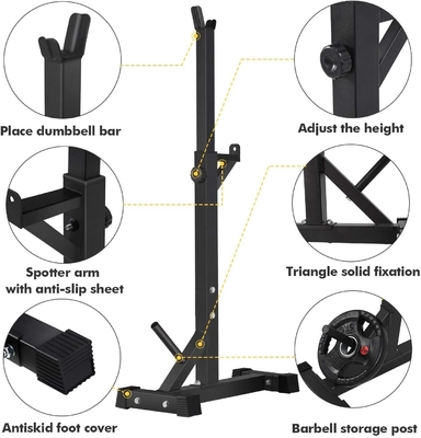 Klappbare Heimgymnastik-Trainingsausrüstung Gewichtsbank Barbell Bar Half Squat Rack für zu Hause