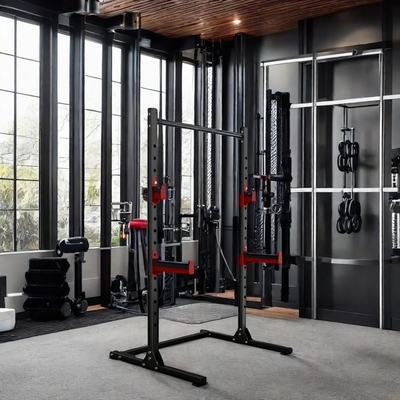 Style Cage Squat Rack Home Gym Trainer mit Gewichtsbank Barbell Bar und 1100*1300*2100