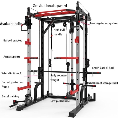 Gewichtsbank Rudelbein Press Multi-Funktion Smith Maschine für Luxus Fitness Center