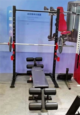 Unisex Bodybuilding Fitness Power Plate mit Gewichtsbank Barbell Bar Halb Squat Rack