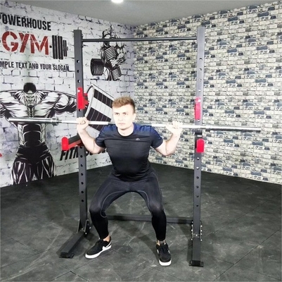 Unisex Bodybuilding Fitness Power Plate mit Gewichtsbank Barbell Bar Halb Squat Rack
