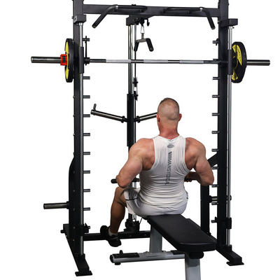 Geschlechterneutrale Trainingsgeräte Beinpress-Pull-Up-Brustpress-Squat-Rack Power Rack