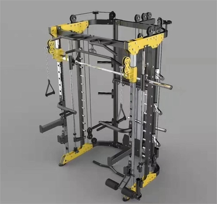 1730*2010*2230mm Fitnessstudio-Ausrüstung Kommerzieller Multiplayer-Trainer Kniebein-Rack Smith-Maschine