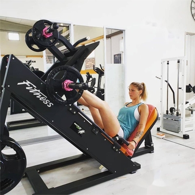 Mittlerer Ladegerät aus Stahl 45 Grad Beinpressplatte belastet Krafttrainings Fitnessstudio Ausrüstung