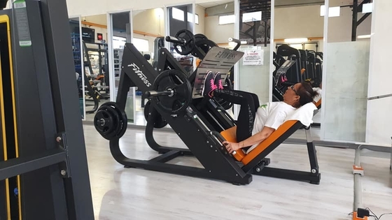 Gewerbliche Beinpressmaschine für Krafttraining mit mittlerer Belastung und Auswahl der Pinbelastung