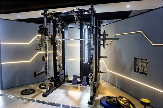 Krafttraining Multifunktions-Smith-Maschine mit Schwerpunkt-Kabel-Crossover-Maschine