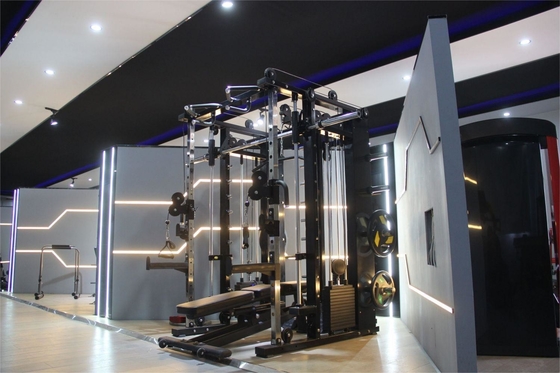 Krafttraining Multifunktions-Smith-Maschine mit Schwerpunkt-Kabel-Crossover-Maschine