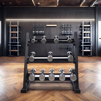 KARTONEN-GROß 1230*460*120mm Freie Gewichtsregale für kommerzielle Fitness 3 Stufe Dumbbell Rack
