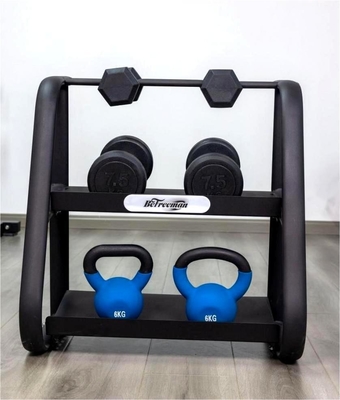 Bodybuilding Fitness Klappbare 2 Stufen Hantelregal Kettlebellregal für Fitnessstudio-Ausrüstung
