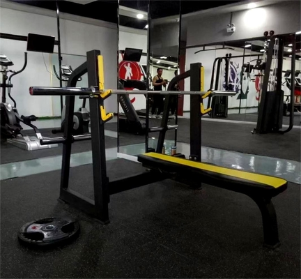 Stahlmedium Loader Fitnessgeräte Schulter Brustpresse mit Flachgewichtsbank
