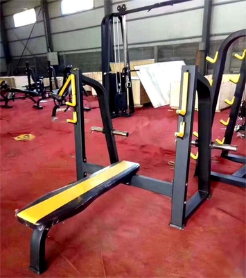 Stahlmedium Loader Fitnessgeräte Schulter Brustpresse mit Flachgewichtsbank