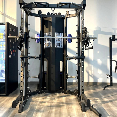 Gewerbliche Fitnessstudio-Ausrüstung Multifunktionales Smith-Maschinenregal mit individuellem Logo