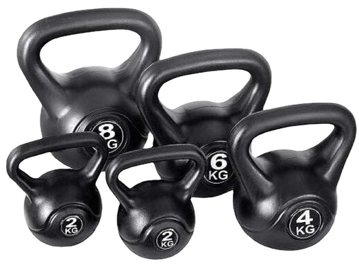 Tragbare Kettlebell für freies Krafttraining Gummibeschichtung Fitness-Übungskörper