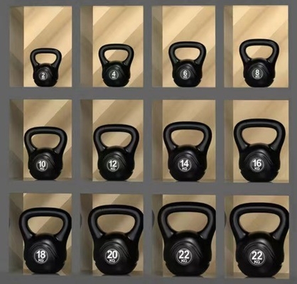Tragbare Kettlebell für freies Krafttraining Gummibeschichtung Fitness-Übungskörper