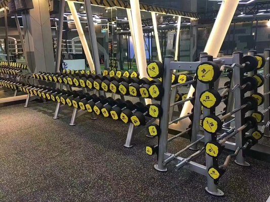Individuelles Logo Fitnessstudio Fitnessgeräte Gummibedeckung Dumbbells für die Marktnachfrage