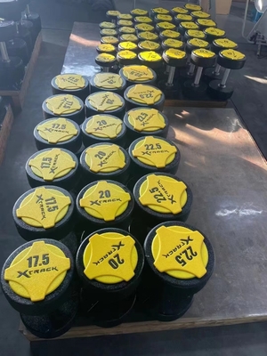 Individuelles Logo Fitnessstudio Fitnessgeräte Gummibedeckung Dumbbells für die Marktnachfrage