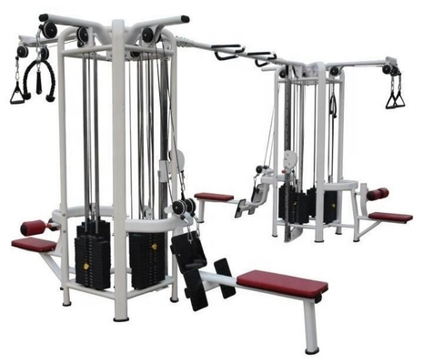 8 Stationen Funktionaler Trainer Fitnessstudio Ausrüstung für Unisex Optional Auswählbare Rahmenfarbe