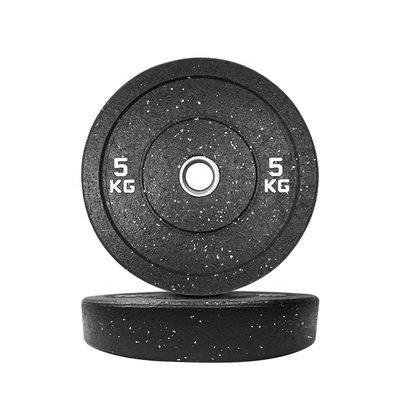 Customized Logo Availabled Farbpunkt Gummi Barbell Platte für Bumper Gewicht Training
