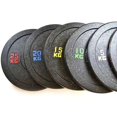 Customized Logo Availabled Farbpunkt Gummi Barbell Platte für Bumper Gewicht Training