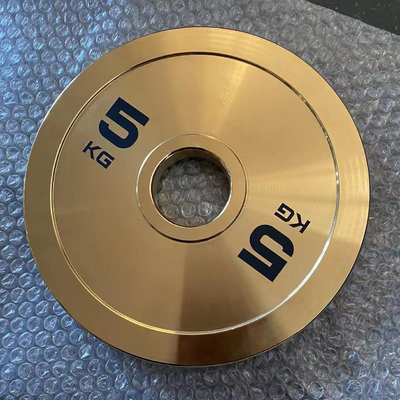 Krafttraining leicht gemacht Gold Chromplatte Gusseisen Barbell mit Gewichtsplatten Set
