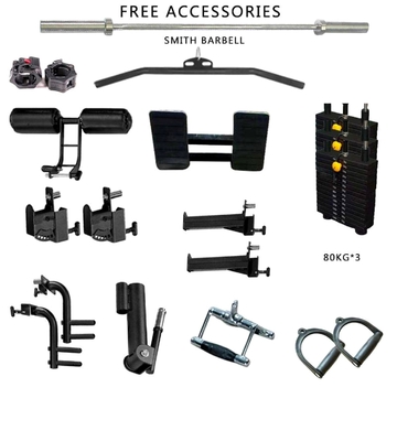 260 kg Kapazität Fitnessstudio Ausrüstung Smith Maschine Zubehör für individuelle Trainingseinheiten