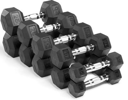 2.5kg Schwarzer Gummi Hex Dumbbell Set Das ultimative Werkzeug für Fitness-Enthusiasten