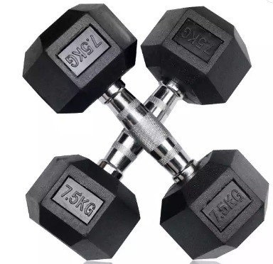 2.5kg Schwarzer Gummi Hex Dumbbell Set Das ultimative Werkzeug für Fitness-Enthusiasten