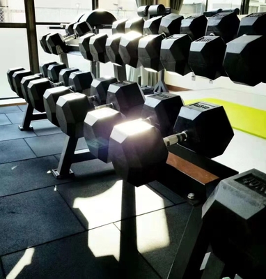 Metall und Gummi Heim Fitness-Ausrüstung Hex Dumbbell mit angepasster Rahmenfarbe