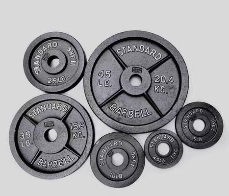 Gummioberfläche Gusseisen Barbell Gewichtsplatte für Gewerbe und Zuhause 5kg 10kg 20kg 50kg