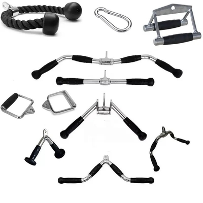 Integrierte Workout Gym Trainer Ziehen Sie die Bar Handgriff mit Griff Kabel Barbell Befestigung