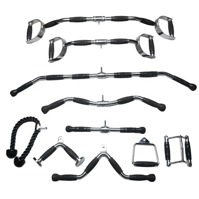 Integrierte Workout Gym Trainer Ziehen Sie die Bar Handgriff mit Griff Kabel Barbell Befestigung