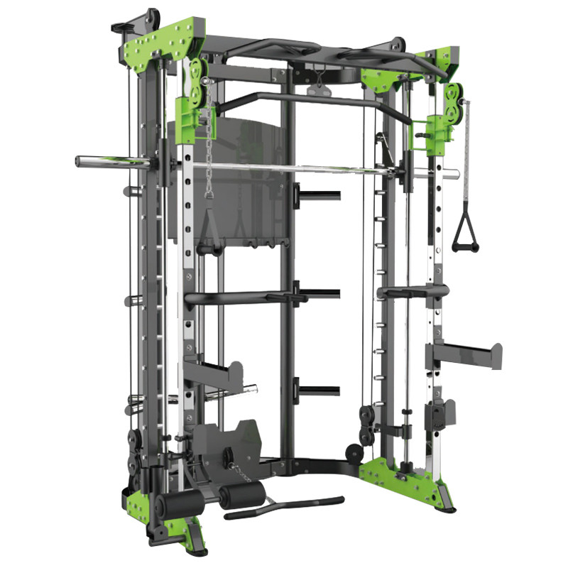 1730*2010*2230mm Fitnessstudio-Ausrüstung Kommerzieller Multiplayer-Trainer Kniebein-Rack Smith-Maschine