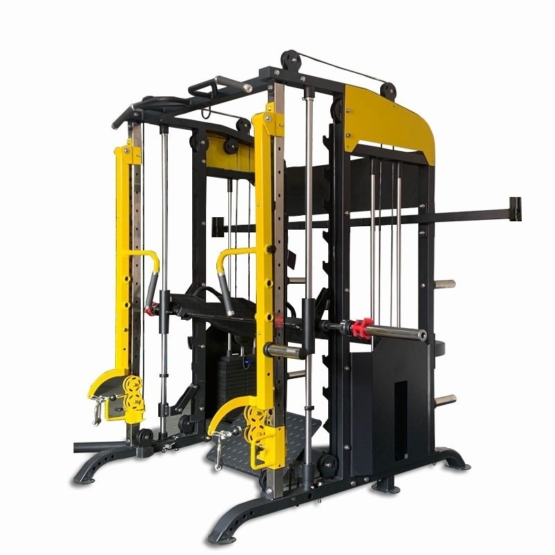 Fitnessstudio-Ausrüstung 3d Smith-Maschine mit Beinpresse Fitnessstudio-Zentrum Optional Auswählbare Rahmenfarbe