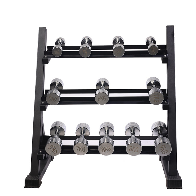KARTONEN-GROß 1230*460*120mm Freie Gewichtsregale für kommerzielle Fitness 3 Stufe Dumbbell Rack