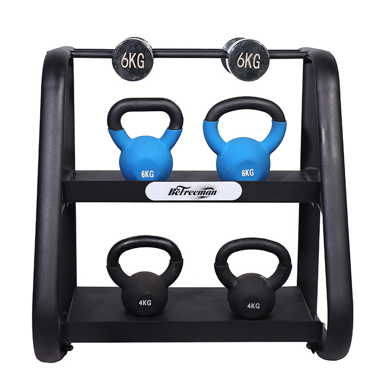 Bodybuilding Fitness Klappbare 2 Stufen Hantelregal Kettlebellregal für Fitnessstudio-Ausrüstung