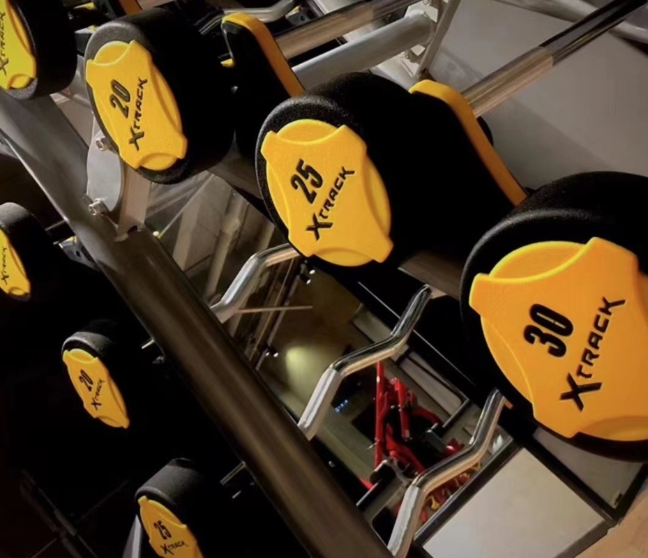 Individuelles Logo Fitnessstudio Fitnessgeräte Gummibedeckung Dumbbells für die Marktnachfrage