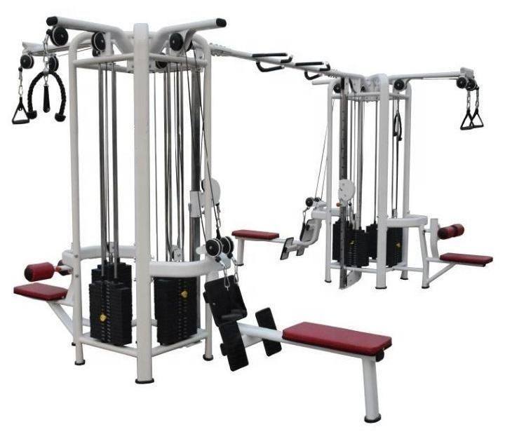 8 Stationen Funktionaler Trainer Fitnessstudio Ausrüstung für Unisex Optional Auswählbare Rahmenfarbe