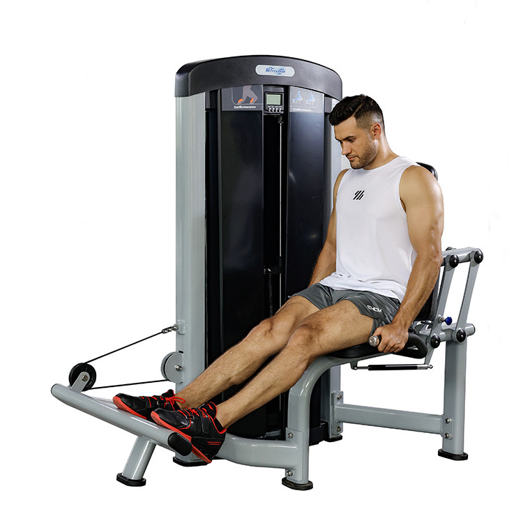 3.0mm Rohrstärke Training Indoor sitzende Kalbheben Maschine mit Pin-Last-Auswahl