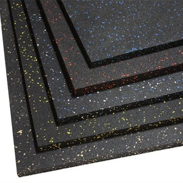 Rutschfeste Kautschukfliesen für Heimgymnastikboden 500*500/1000*1000 in schwarzer Farbe