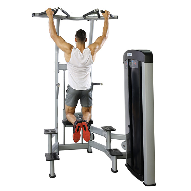 Stahl-Pin-Ladung Pull-Up Bar Trizeps Deltoids Training unterstützt Kinn Dip Maschine für Stahl